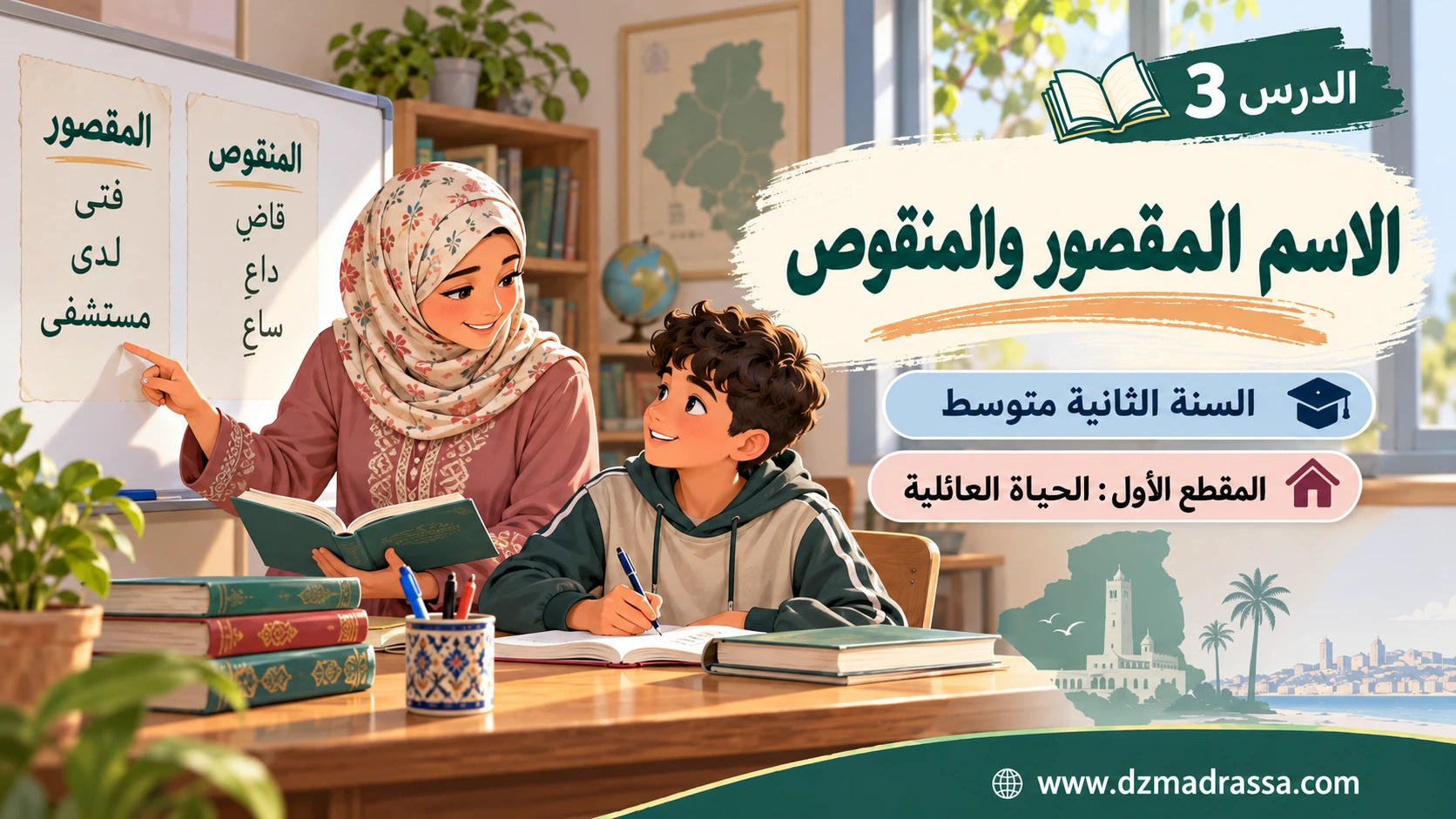 الاسم المقصور والمنقوص – صورة توضيحية للدرس