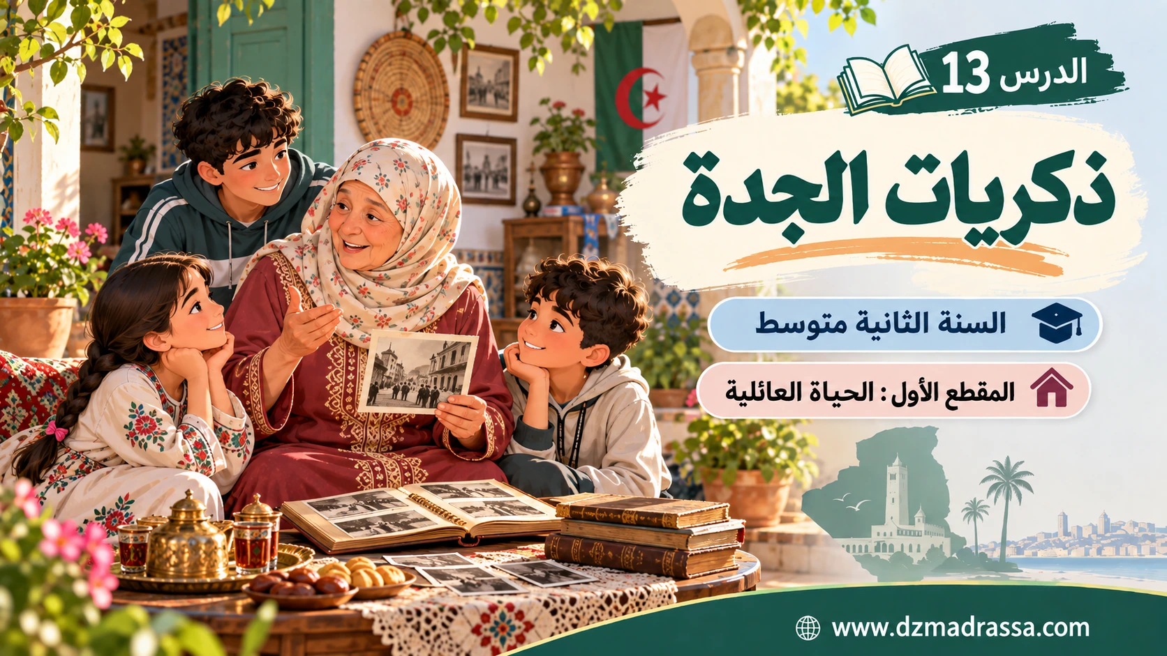 ذكريات جدتي – فهم المسموع – صورة توضيحية للدرس