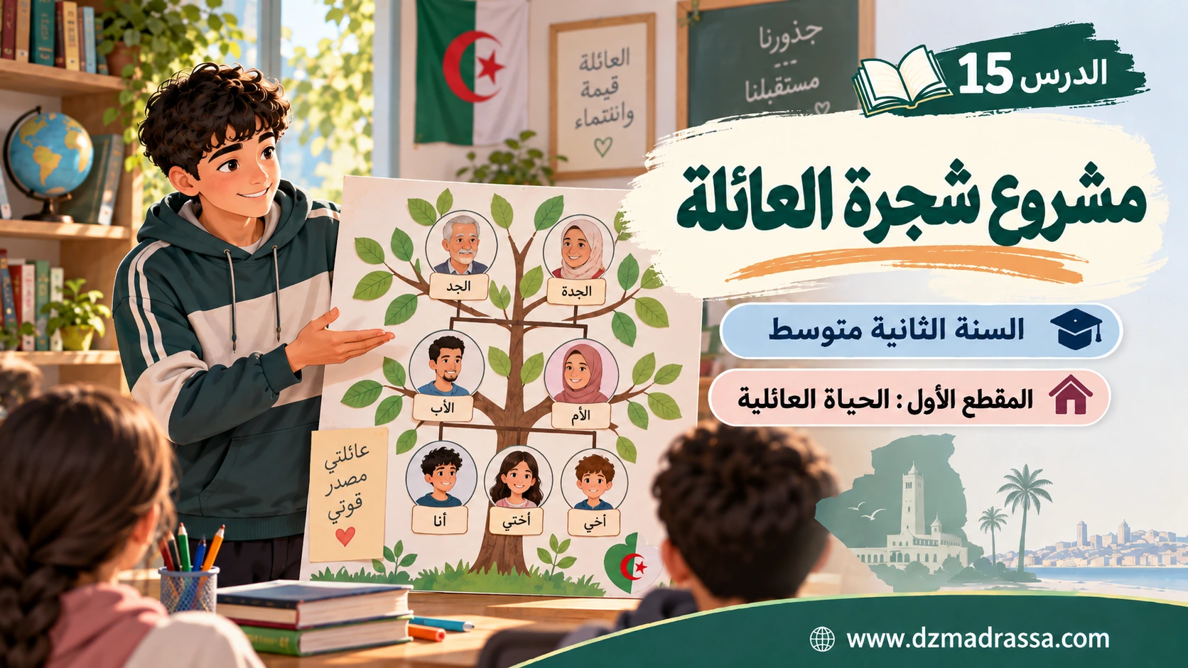 مشروع شجرة العائلة – صورة توضيحية للدرس